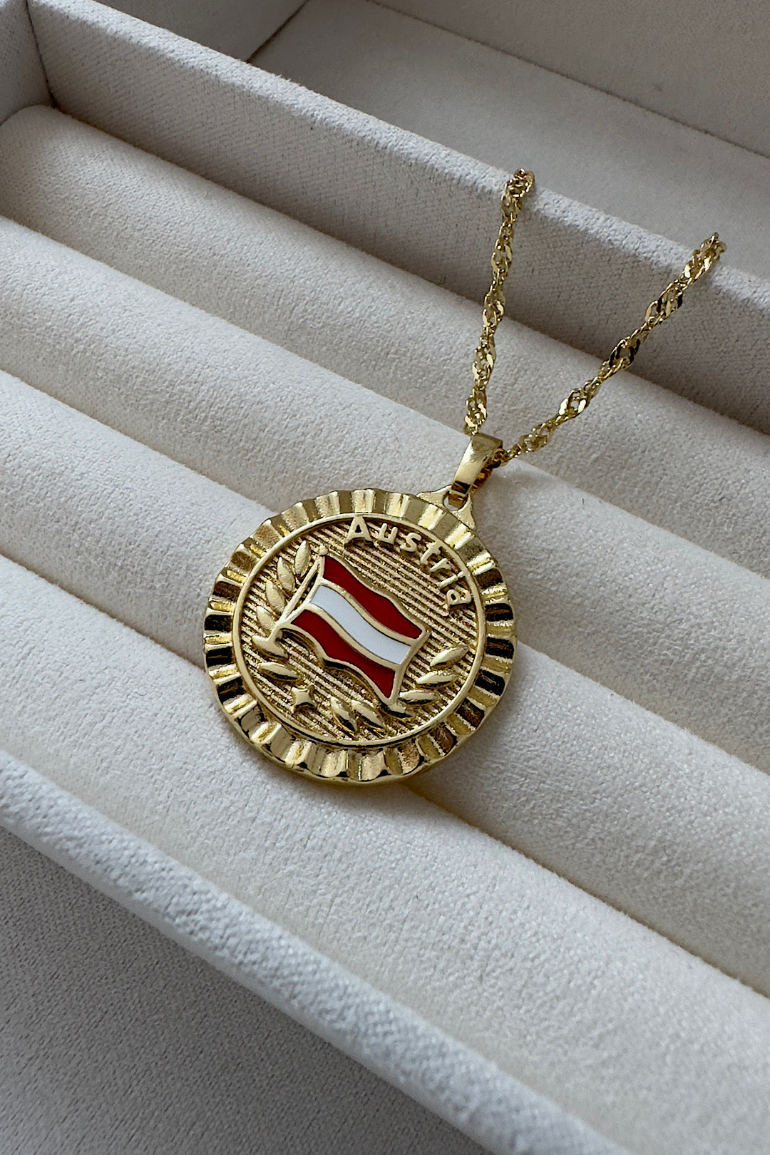 Austria Gold Swirl Necklace 