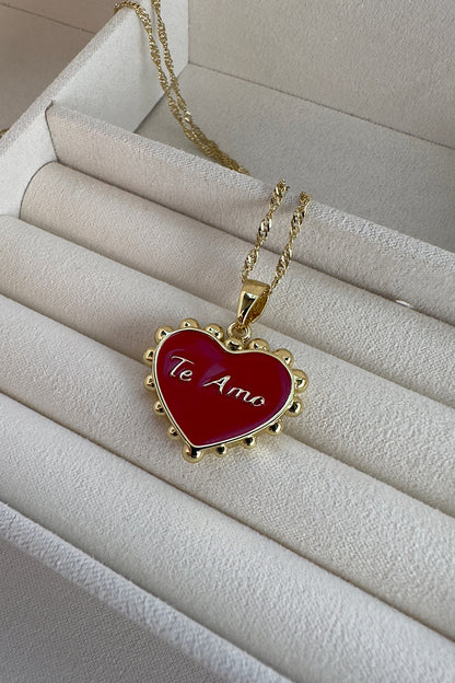 &quot;Te Amo&quot; heart necklace