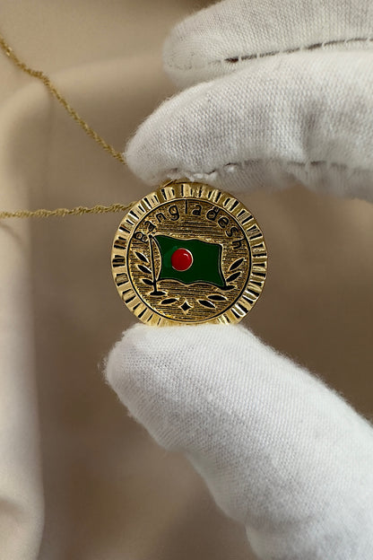 Bangladesh flag Necklace