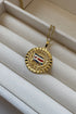 Costa Rica Coat of Arms Gold Necklace 