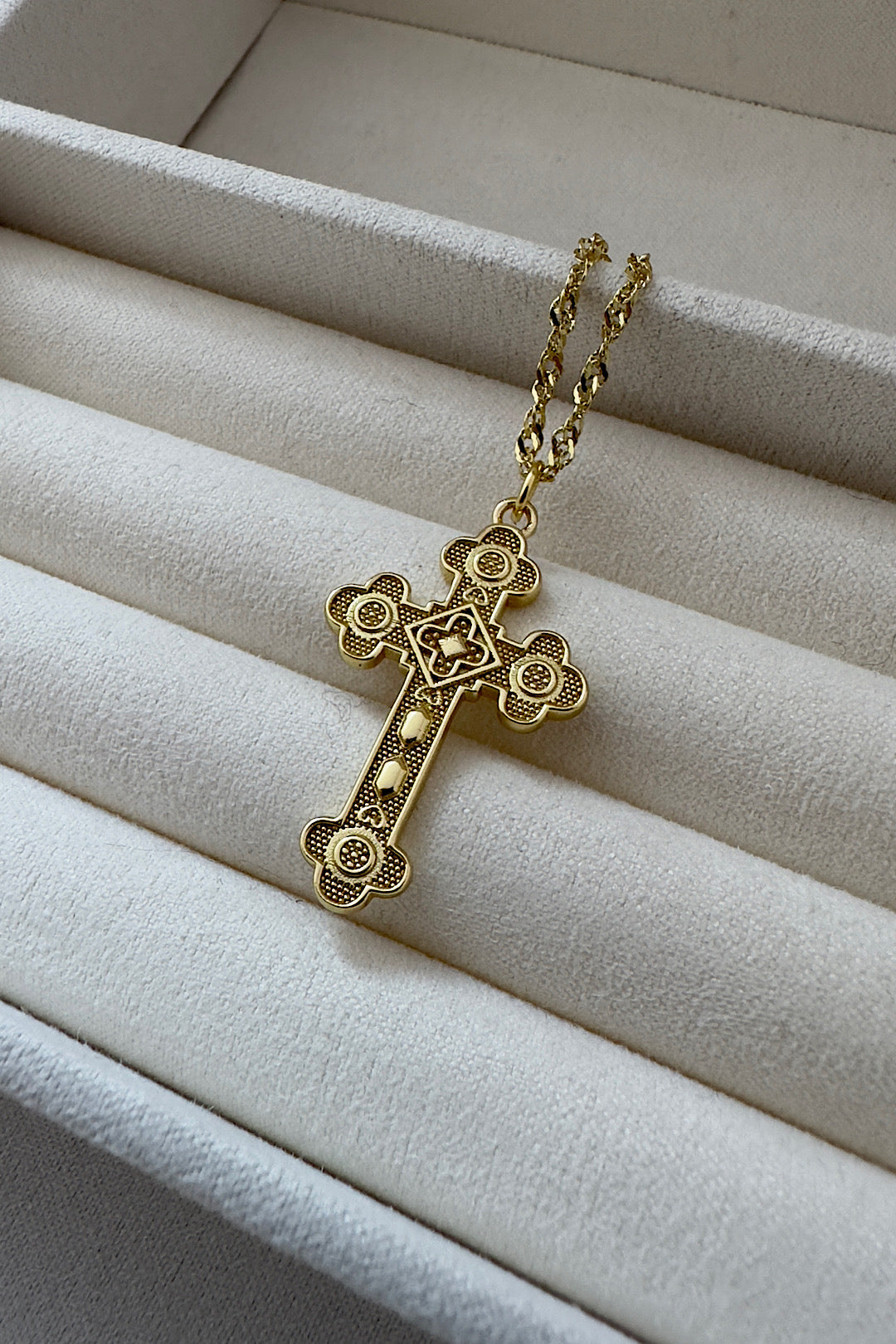 Christian Orthodox Gold Swirl Necklace 