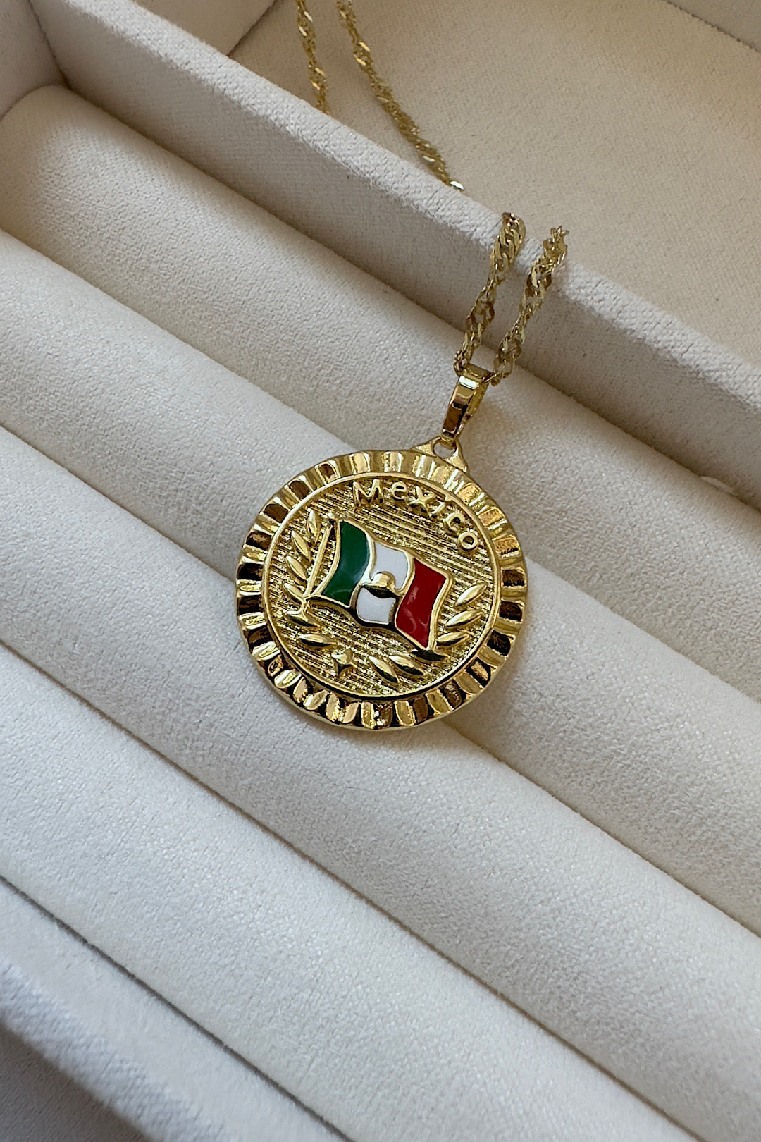 Mexico flag Necklace