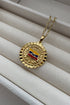 Venezuela Gold Flag Swirl Necklace   