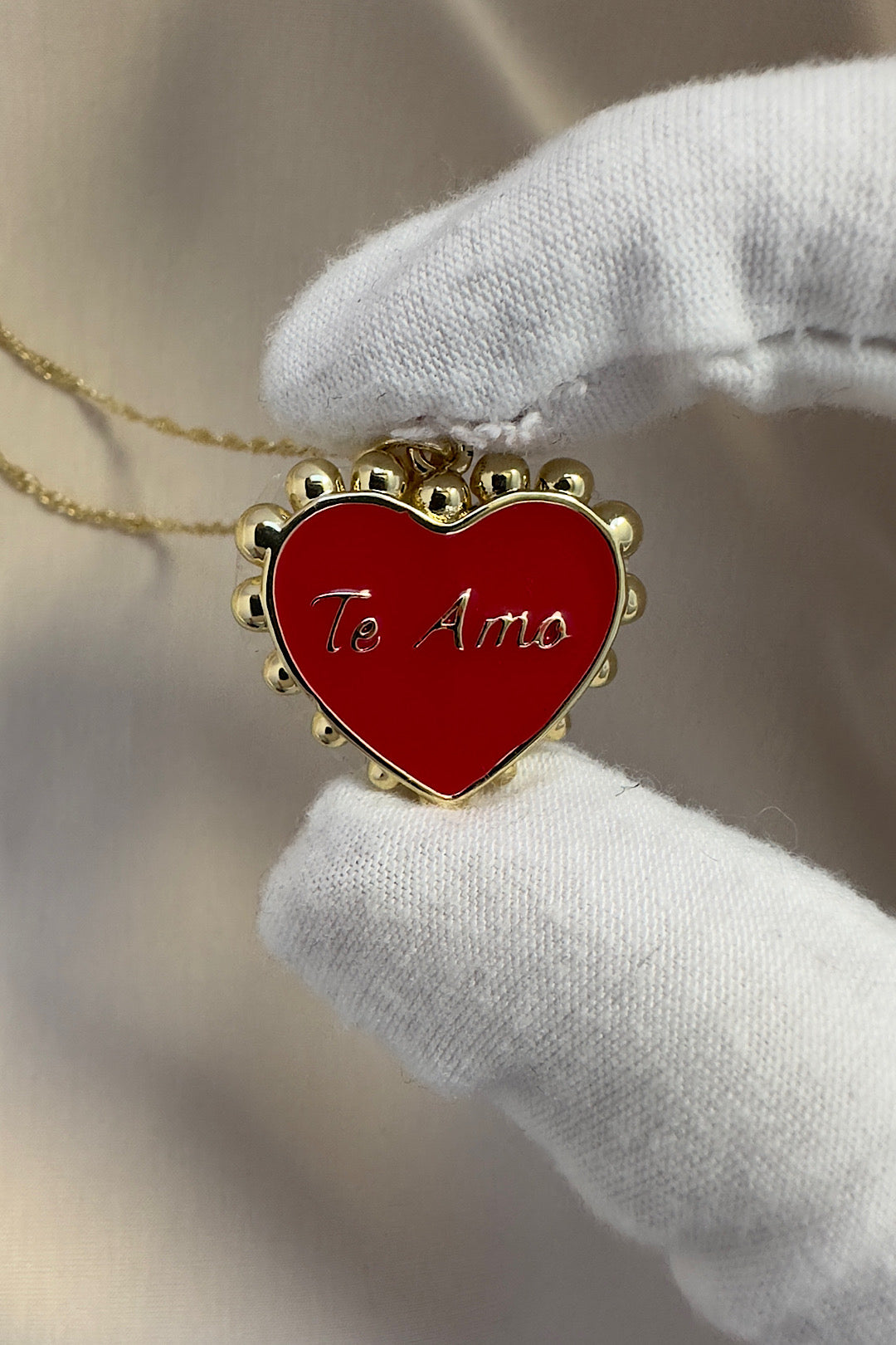 &quot;Te Amo&quot; heart necklace