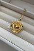Ecuador Gold Flag Swirl Necklace   