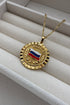 Russia Flag Gold Necklace 