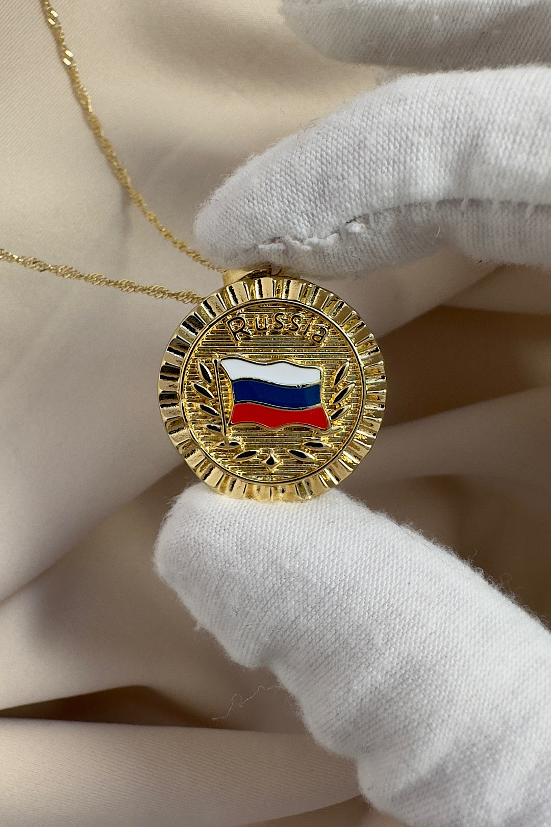 Russia flag Necklace