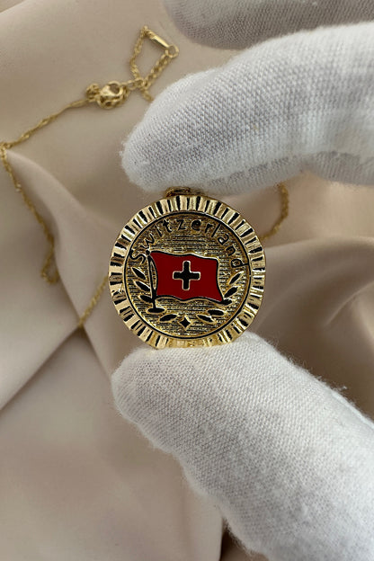 Switzerland flag Necklace