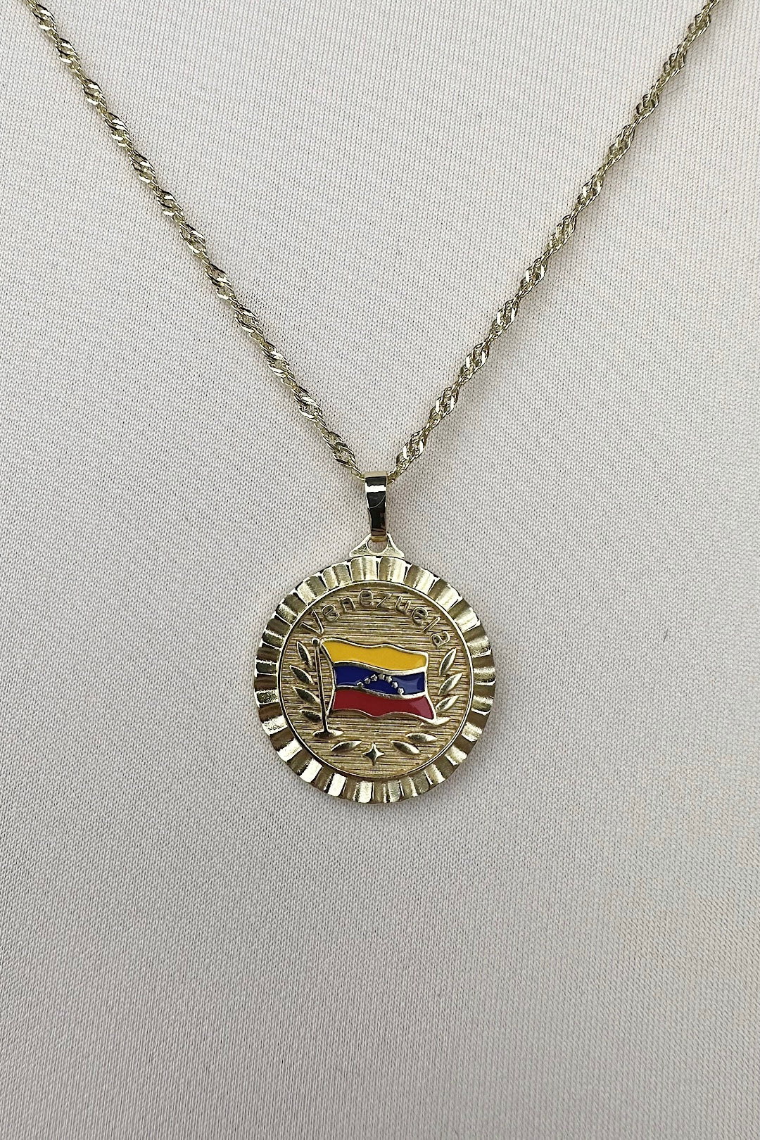 Venezuela flag Swirl Necklace